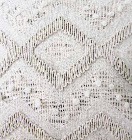 White Color Embroidery Cotton Cushion cs-264