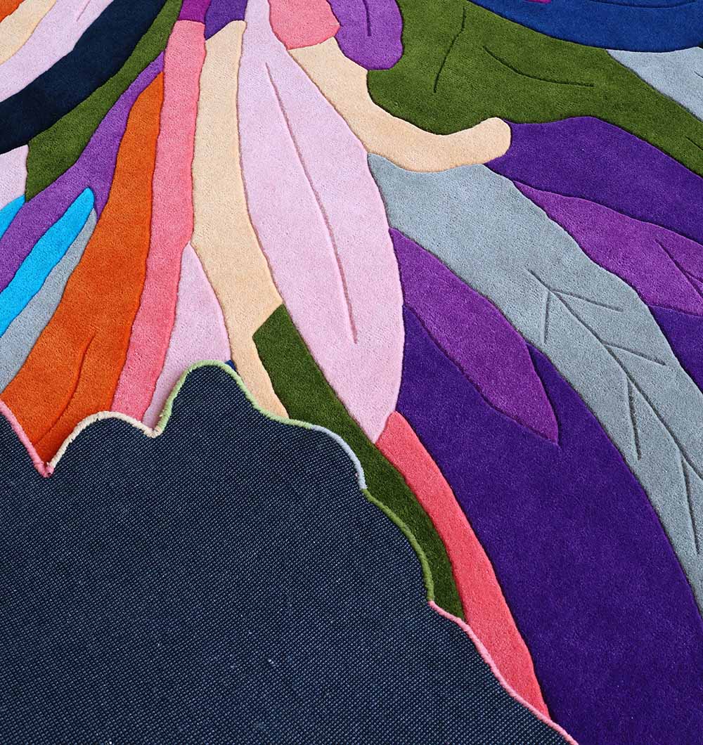 Multi color shape handmade area rug HTW-113