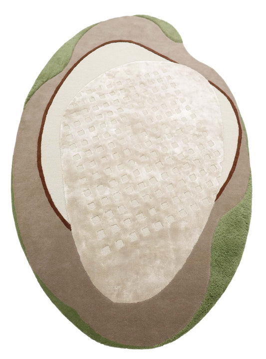 Natural Pebble Curve Hand Tufted Carpet MHT-45