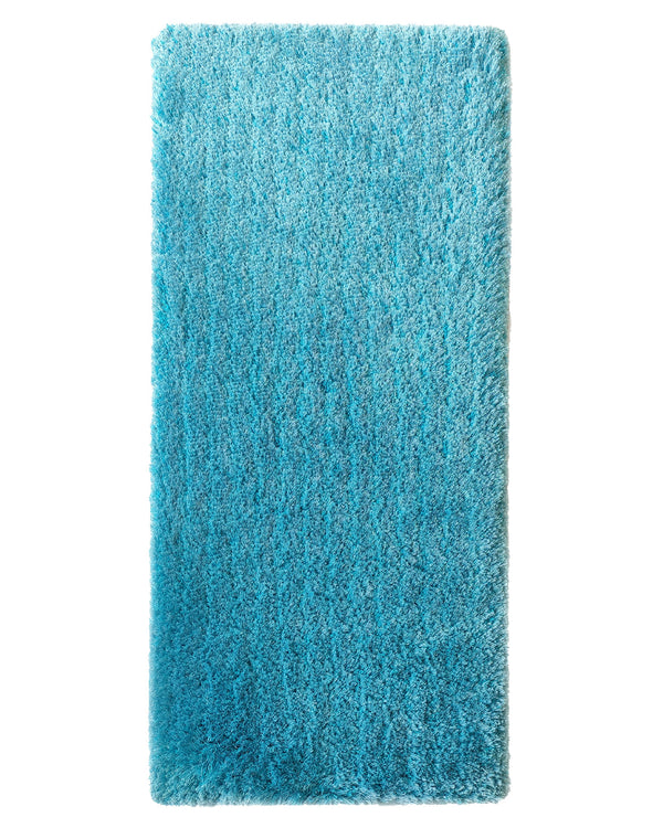 Drawing Room Aqua Color Shaggy Rug - MPV 02 (60x180cm)