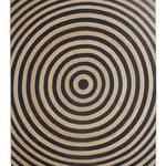 Handmade Natural & Black Jute Floor Braided Rug - BR 072