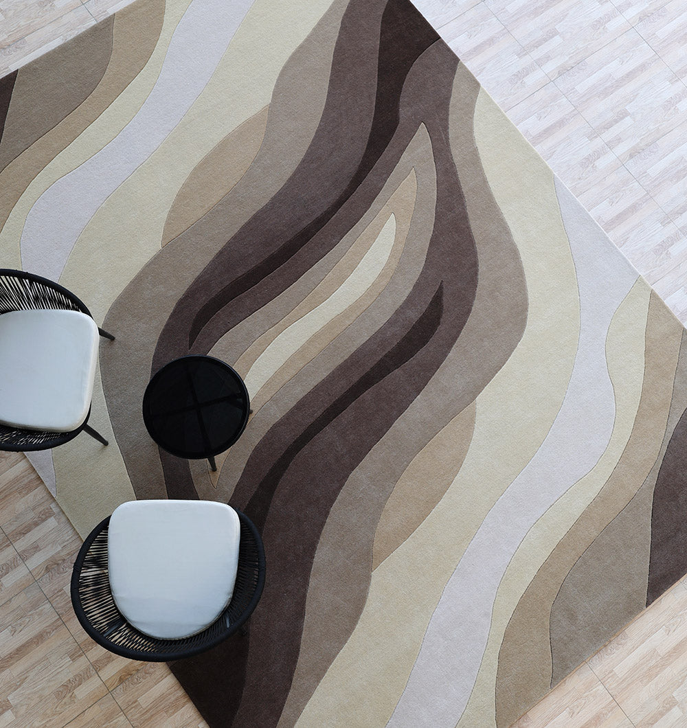 Petal Mosaic MHT-38 Organic Shape Luxury Artisan Area Rug