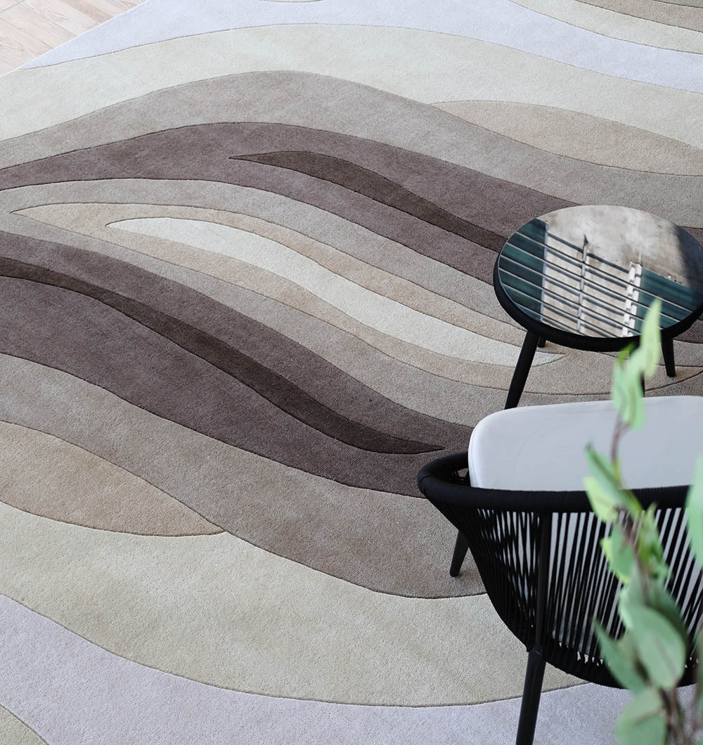 Petal Mosaic MHT-38 Organic Shape Luxury Artisan Area Rug