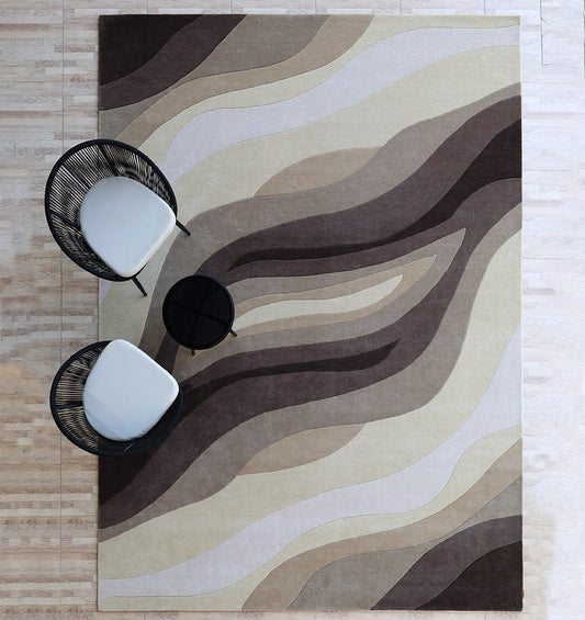 Petal Mosaic MHT-38 Organic Shape Luxury Artisan Area Rug