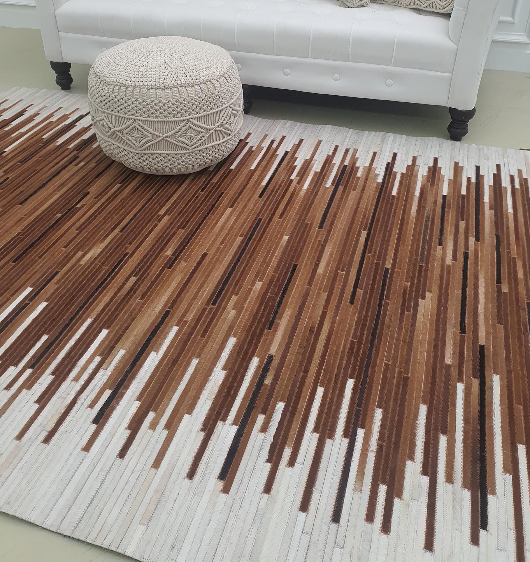 Handmade Leather Rug For Home Decore LR-014