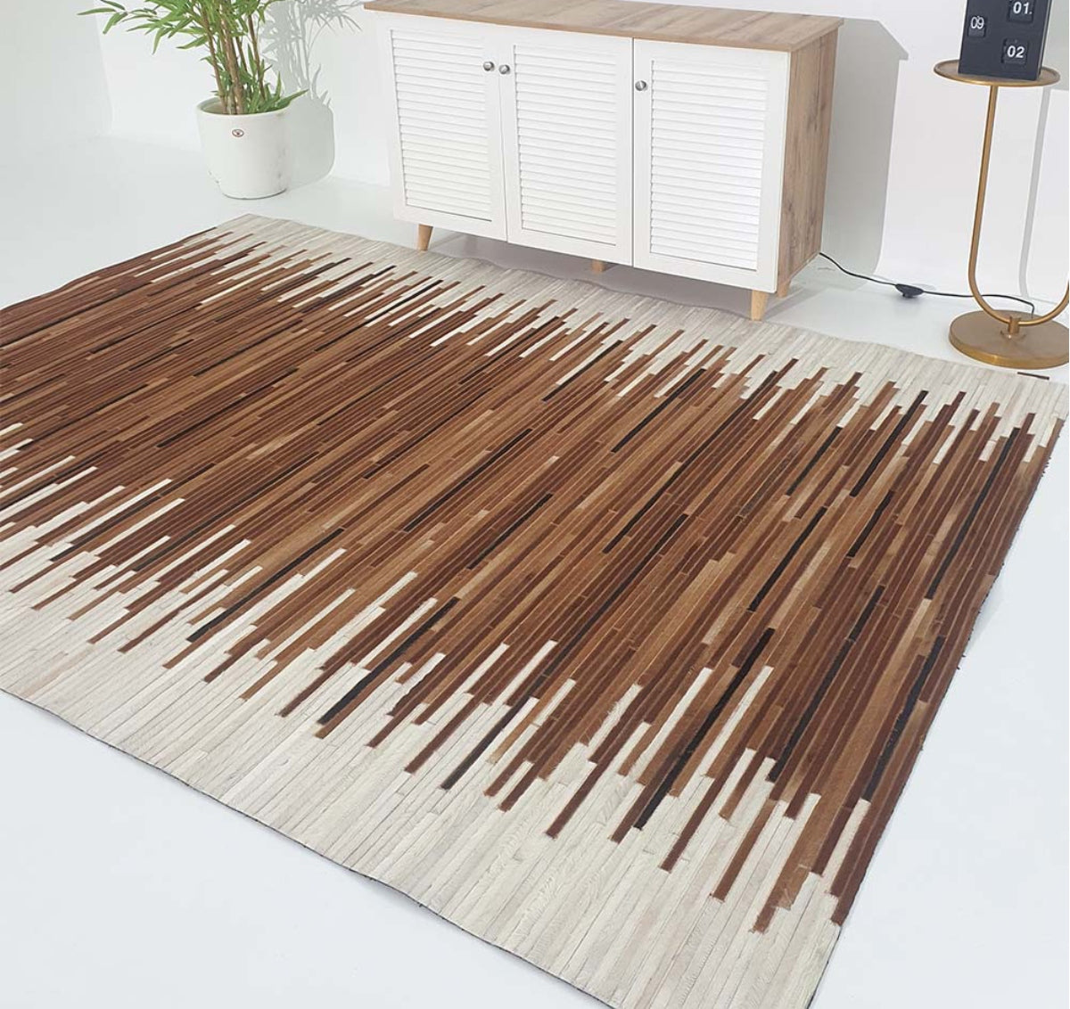 Handmade Leather Rug For Home Decore LR-014