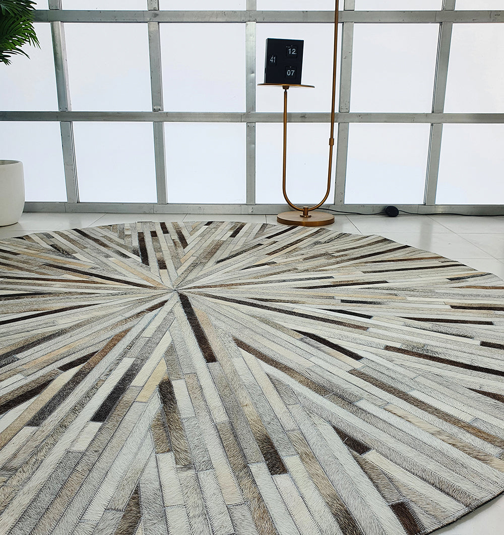 Handmade Multicolor Leather Rug for Home Decor And Office LR-018