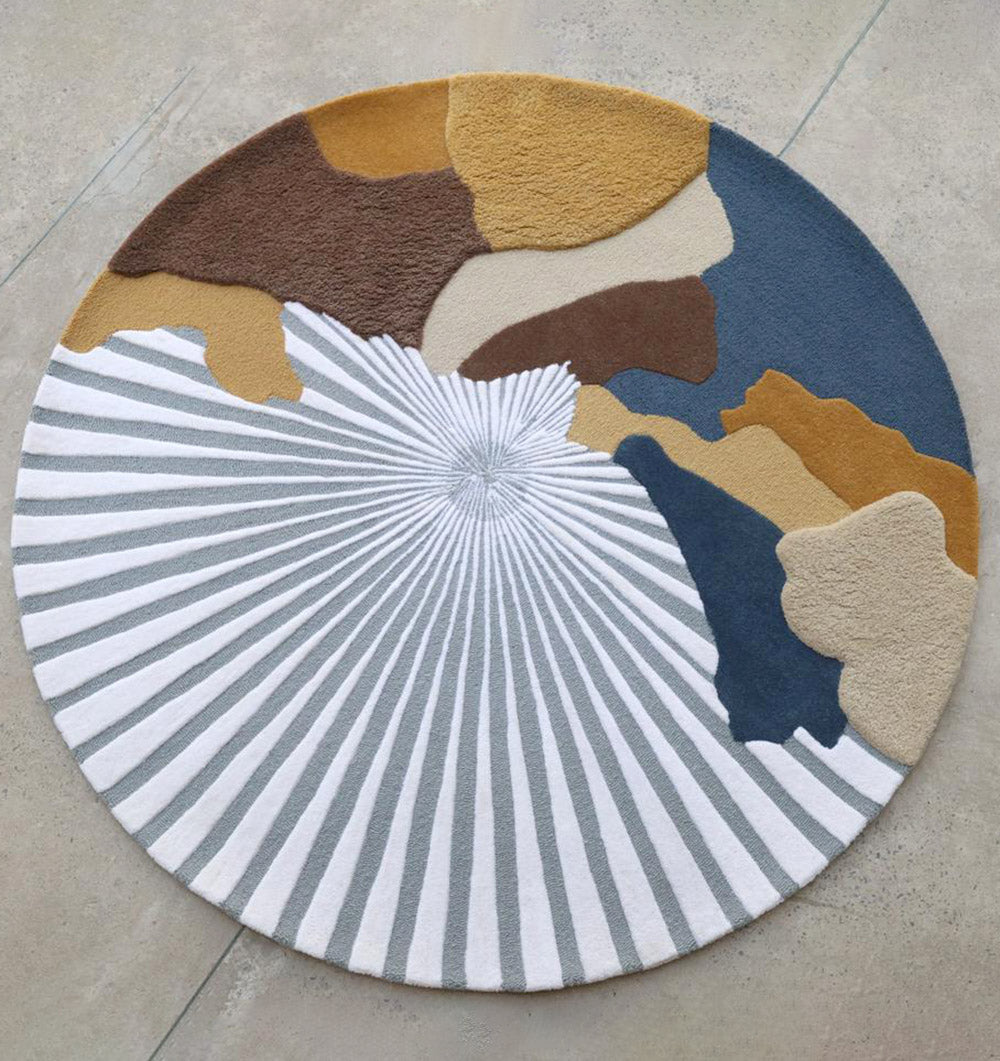 Oceanic Gradient MHT-39 Organic Shape Luxury Artisan Area Rug