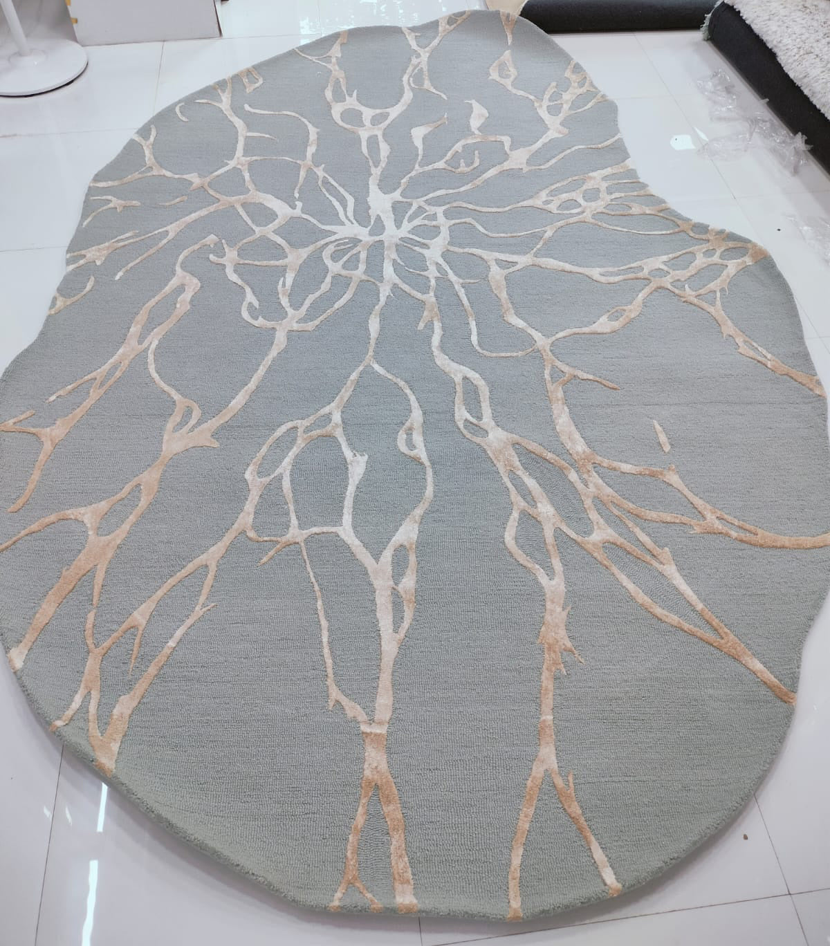 Branching Sage MHT-36 Organic Shape Luxury Artisan Area Rug