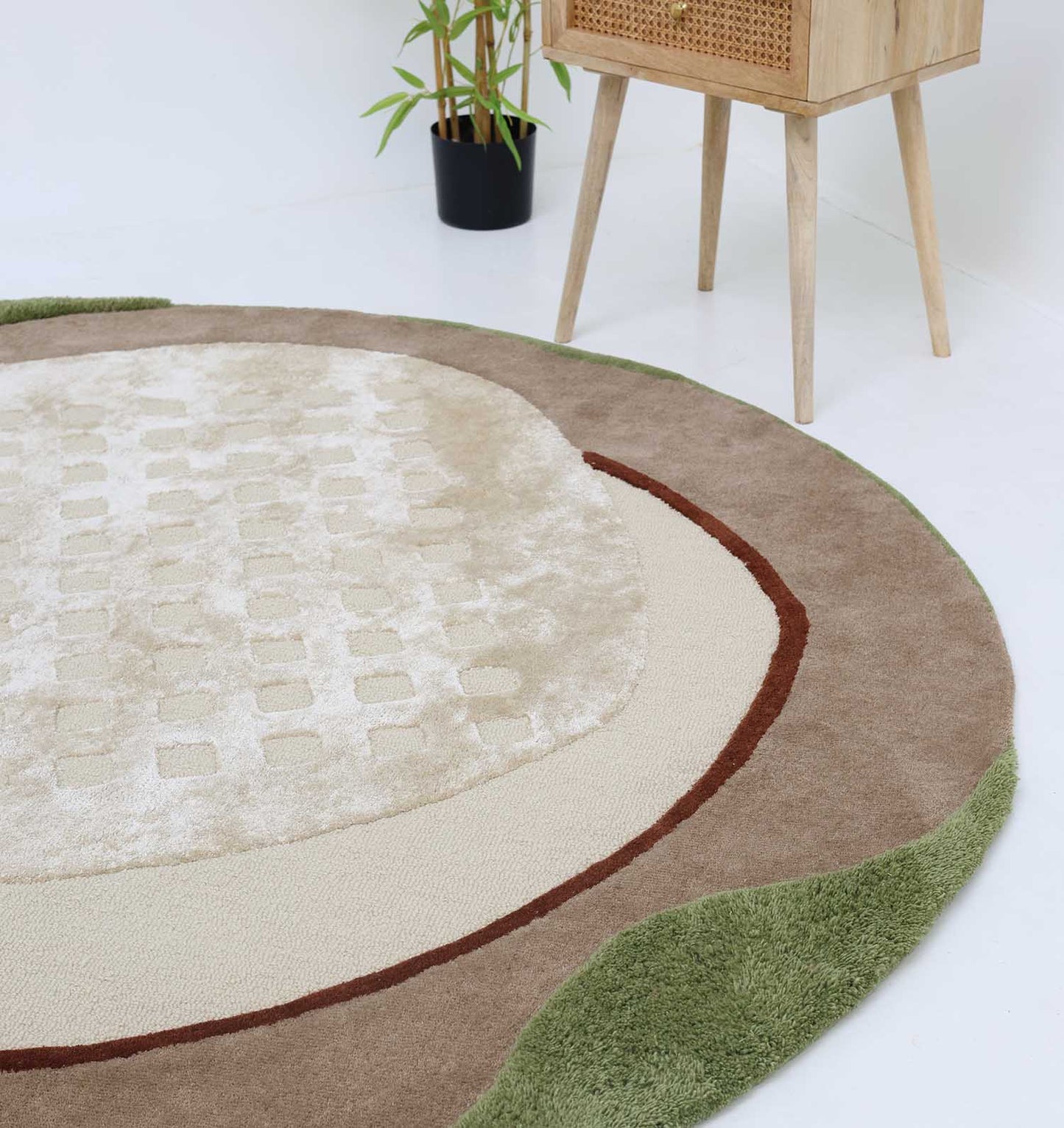 Organic Pebble Form Hand Tufted Carpet MHT-41
