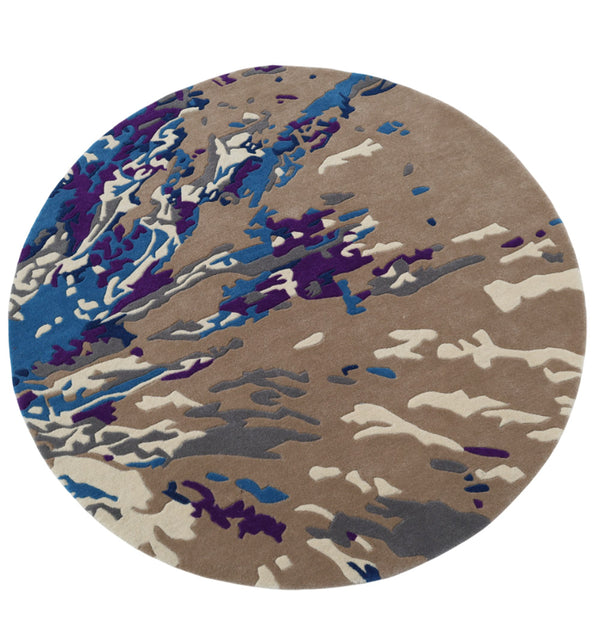 Circular Abstract Splash Hand Tufted Carpet MHT-42