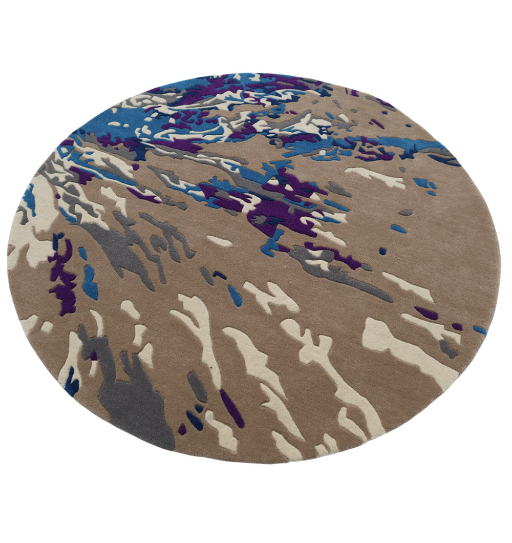 Circular Abstract Splash Hand Tufted Carpet MHT-42