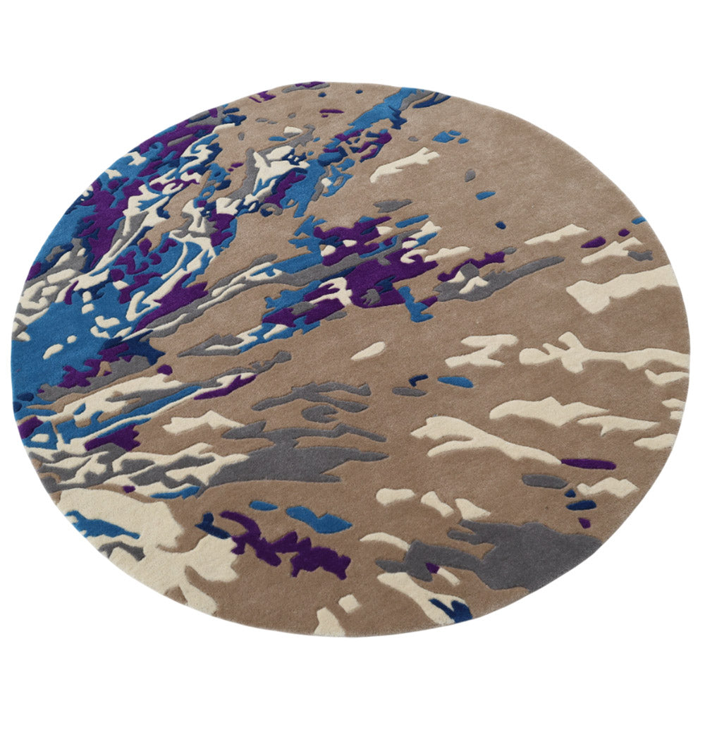 Circular Abstract Splash Hand Tufted Carpet MHT-42