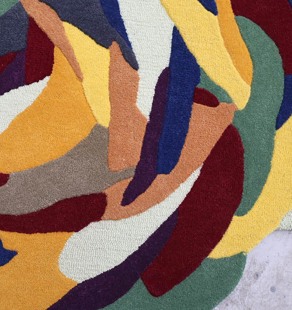 Vibrant Swirl Hand Tufted Carpet MHT-43