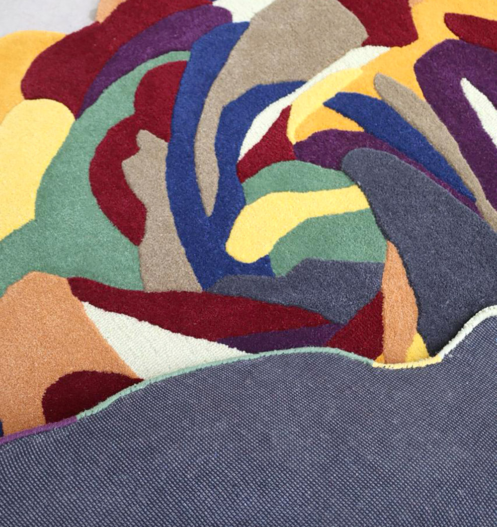 Vibrant Swirl Hand Tufted Carpet MHT-43