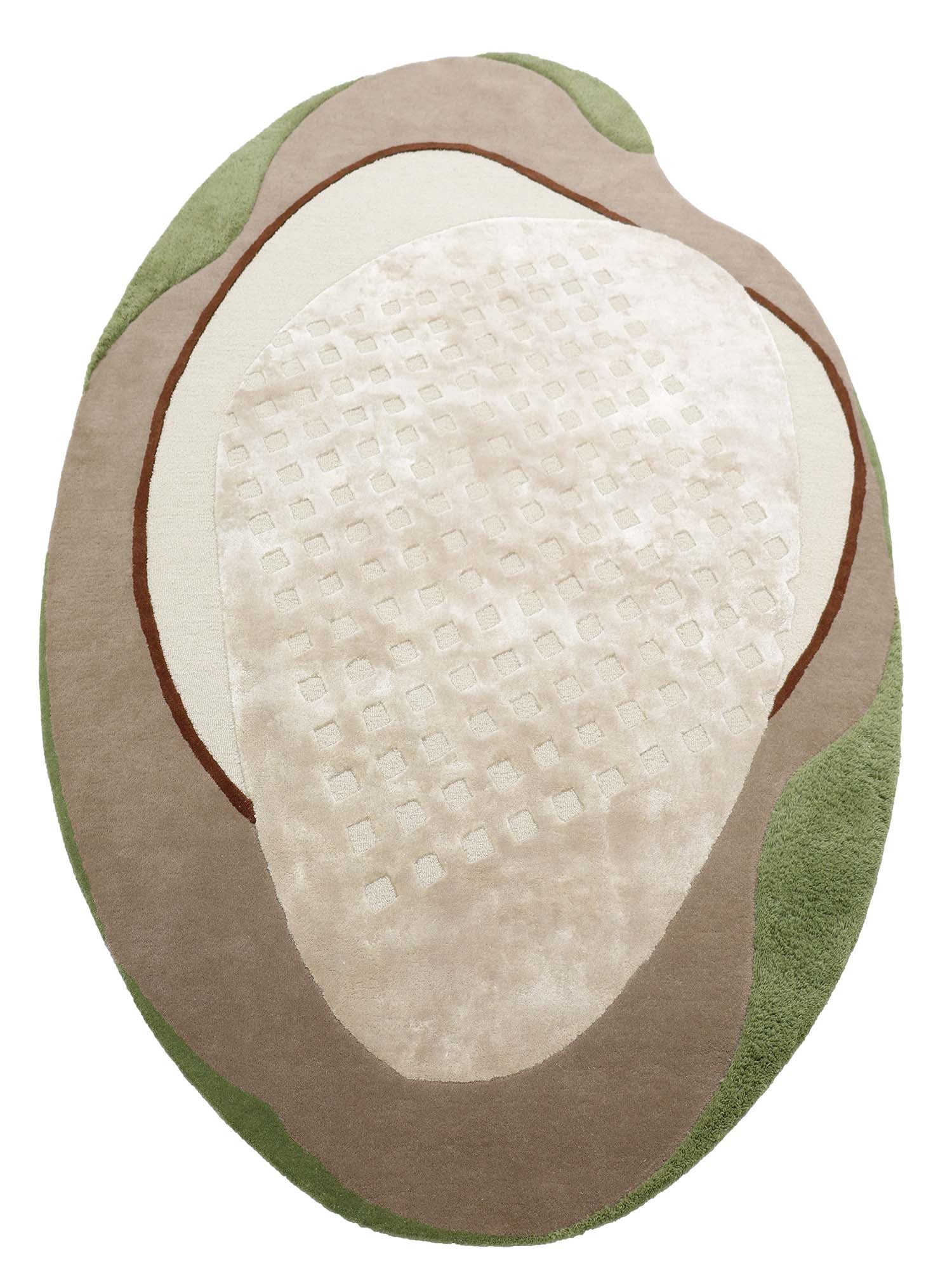 Natural Pebble Curve Hand Tufted Carpet MHT-45