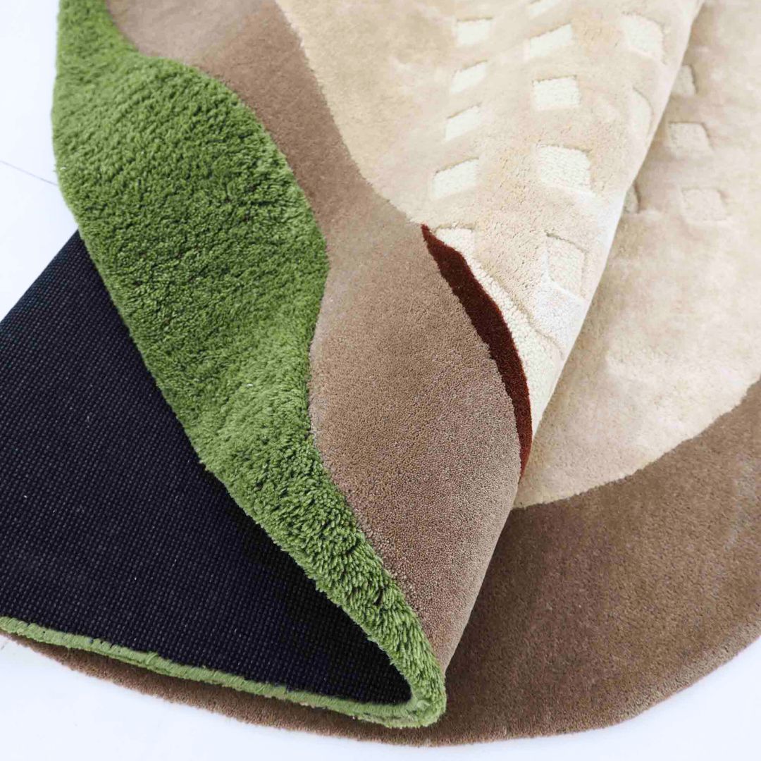 Natural Pebble Curve Hand Tufted Carpet MHT-45