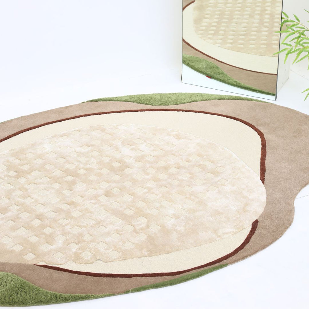 Natural Pebble Curve Hand Tufted Carpet MHT-45