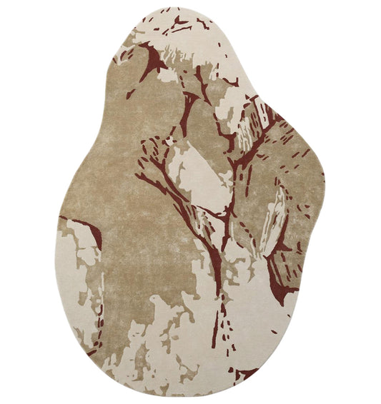 Artful Branch Motif Hand Tufted Carpet MHT-49