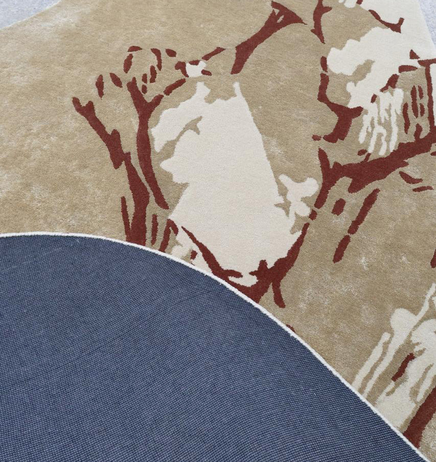 Artful Branch Motif Hand Tufted Carpet MHT-49