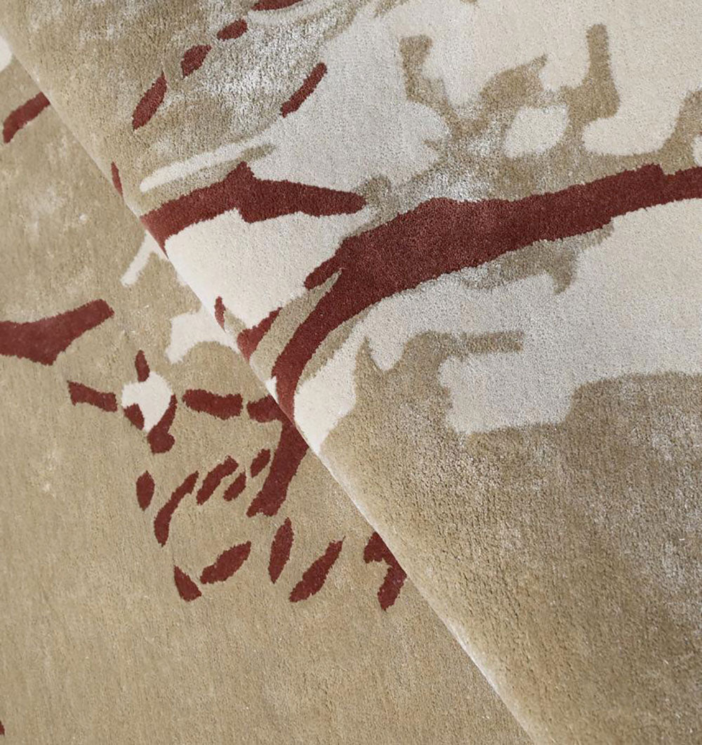 Artful Branch Motif Hand Tufted Carpet MHT-49