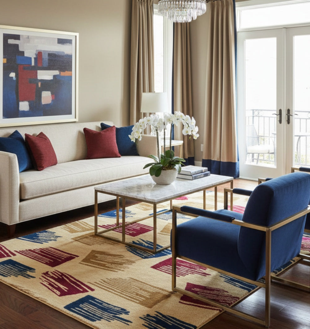 Patterned Machine-Made Floor Rug – MM-09 (4×6 FT)