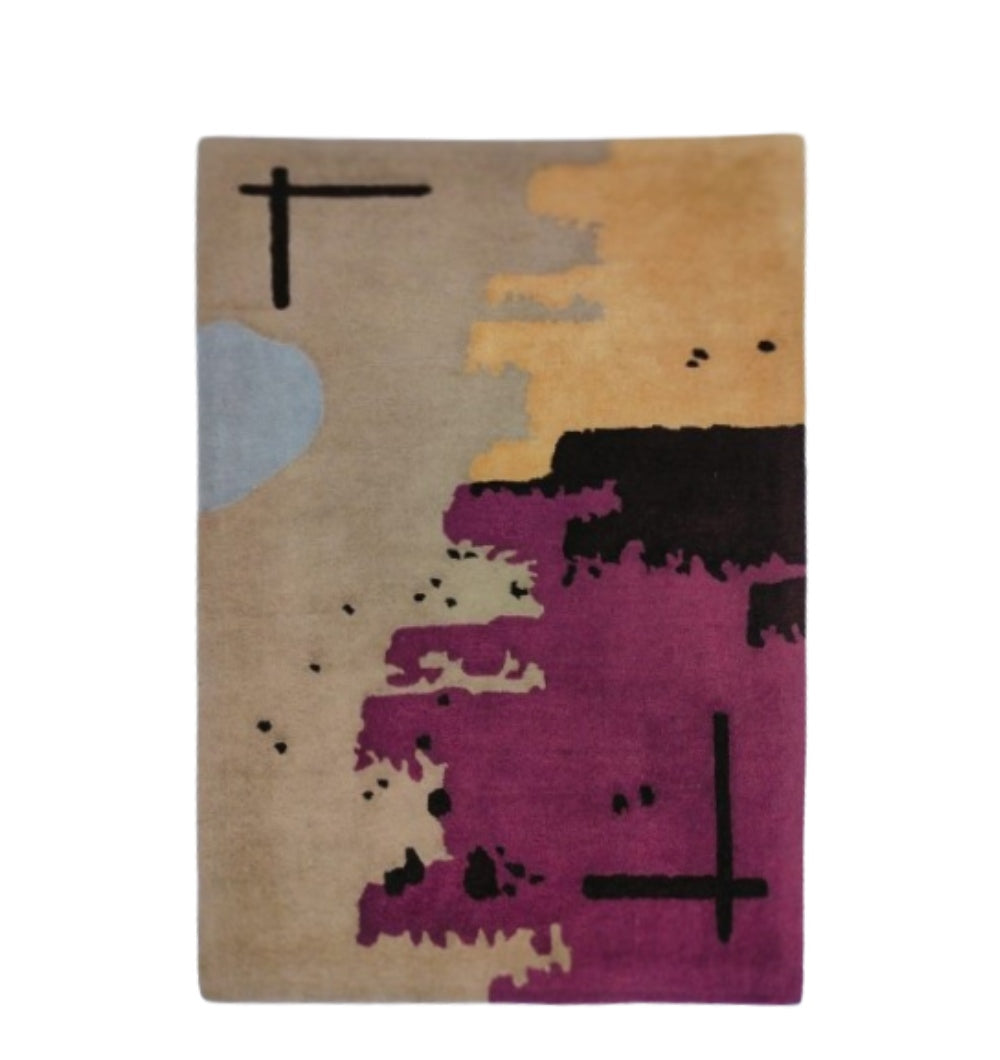 Abstract Pattern Machine Made Rug – MM-10 (4×6 FT)