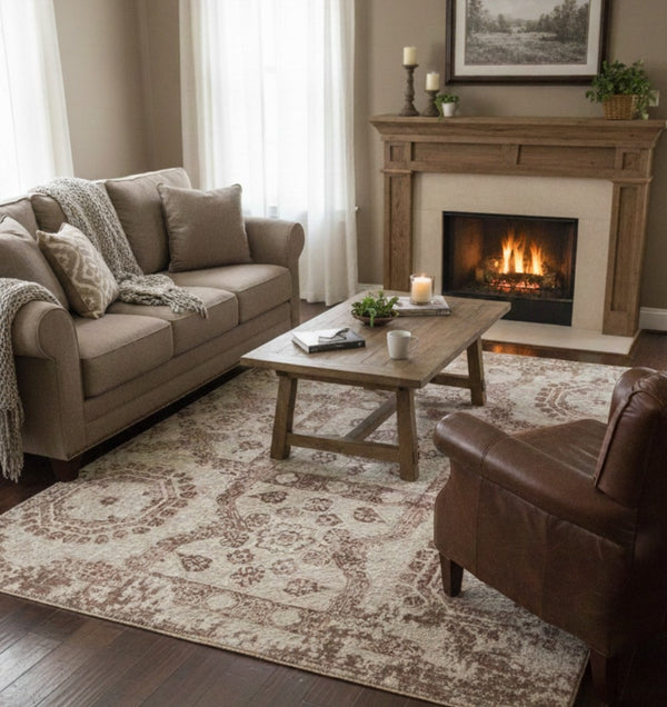 Traditional Heritage Pattern Home Decor Area Rug – MM-23 (5×7 FT)