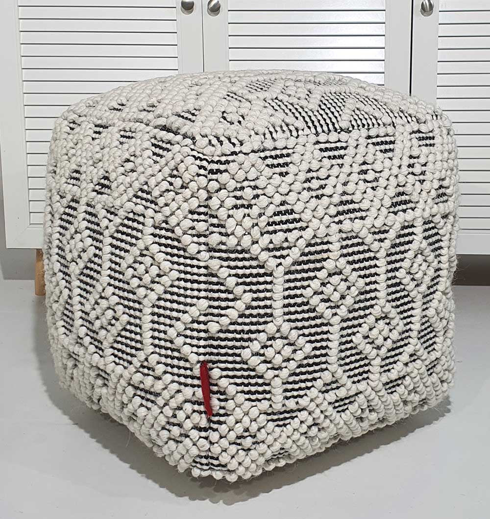 Natural Color Woven Pouf PF-140