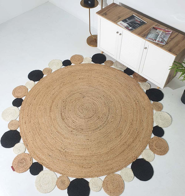 Jute Natural Rug Round BR-029