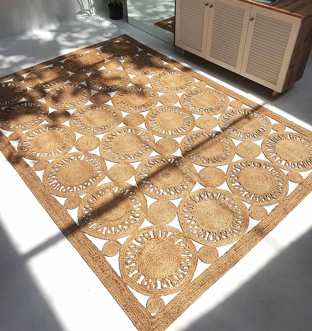 Natural Color Jute Rug For Home Decor BR-086