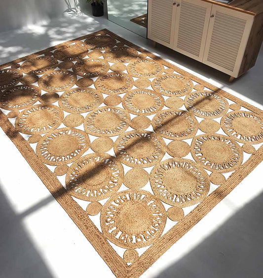 Natural Color Jute Rug For Home Decor BR-086