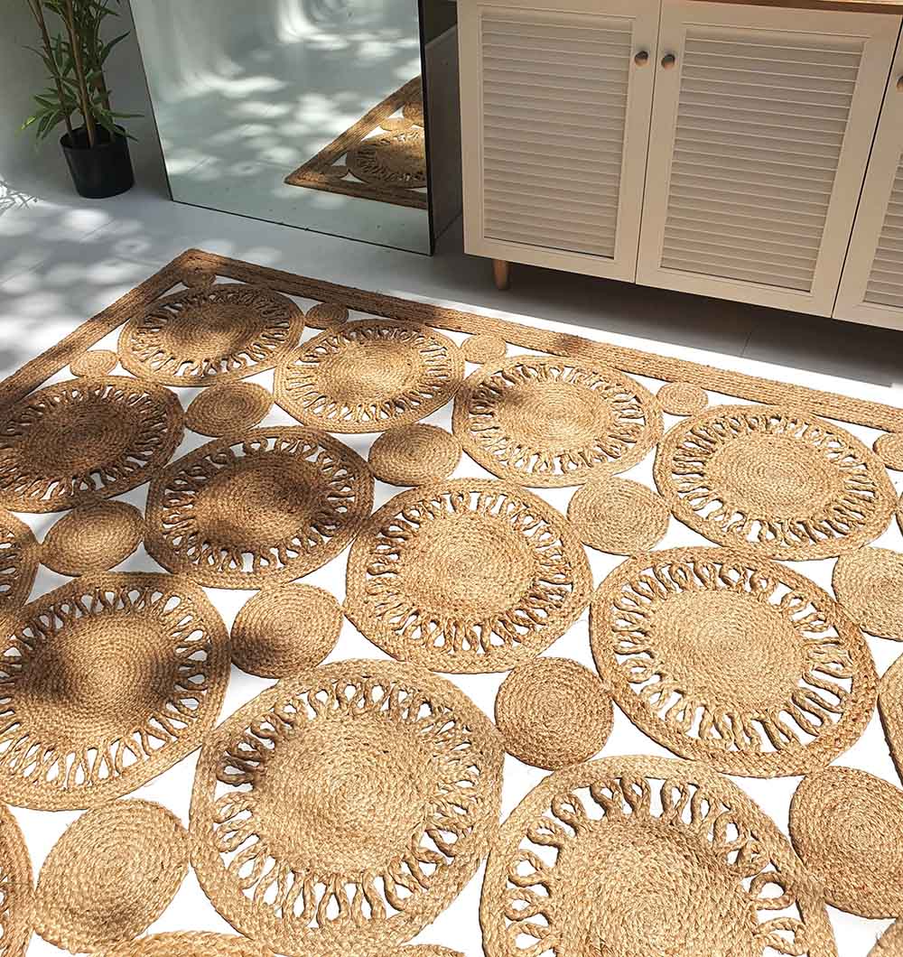 Natural Color Jute Rug For Home Decor BR-086
