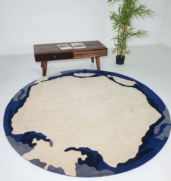 Round Handmade Hand Tufted Carpet HTW-64