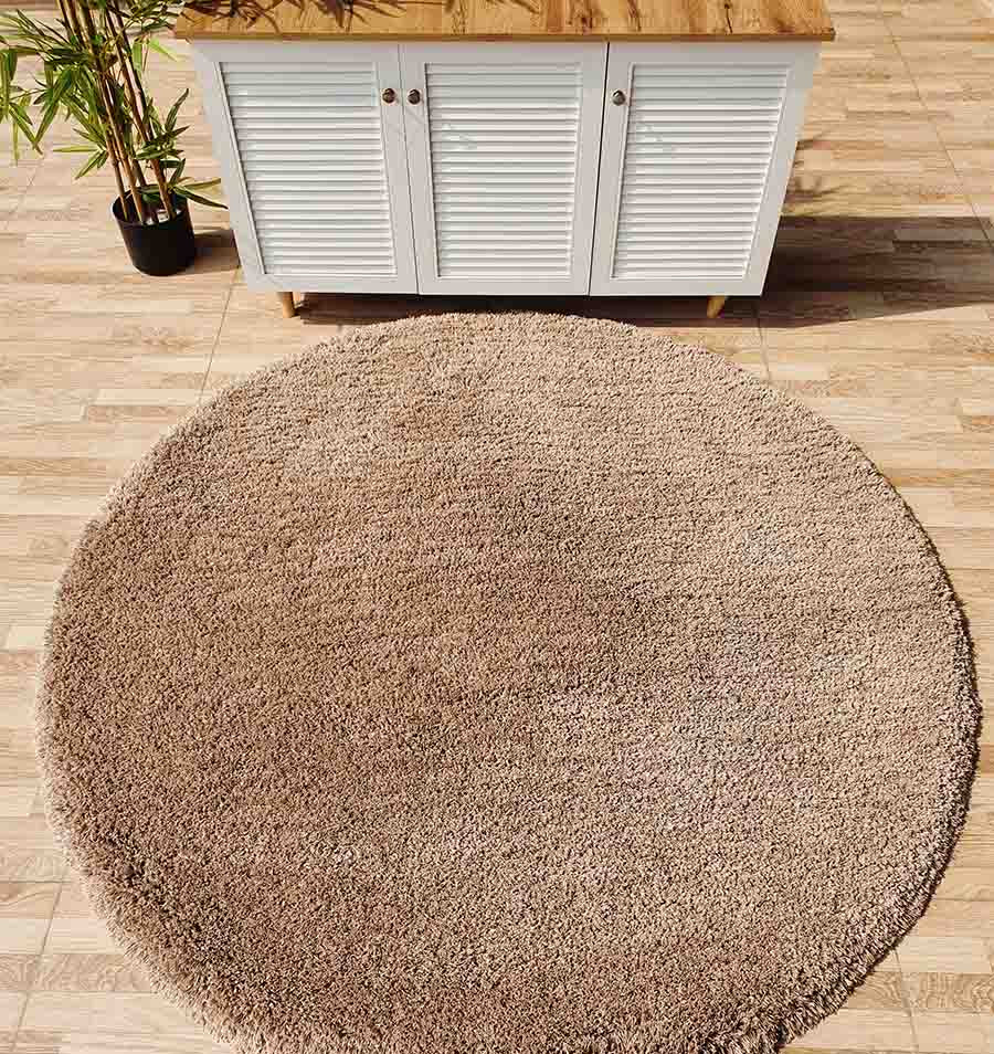 Fluffy round shaggy rug SG-08