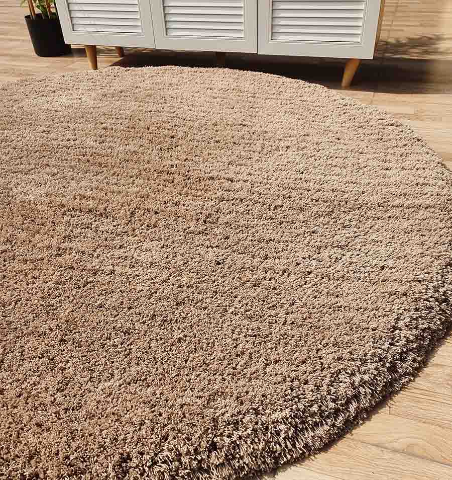 Fluffy round shaggy rug SG-08