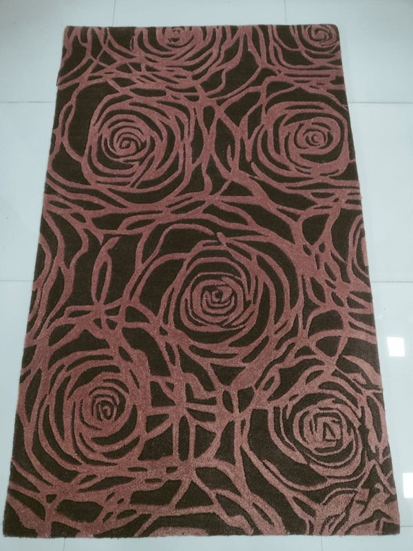 Modern Floral Pattern Home Décor Rug – MM-02 Machine Made Area Rug (3×5 FT)