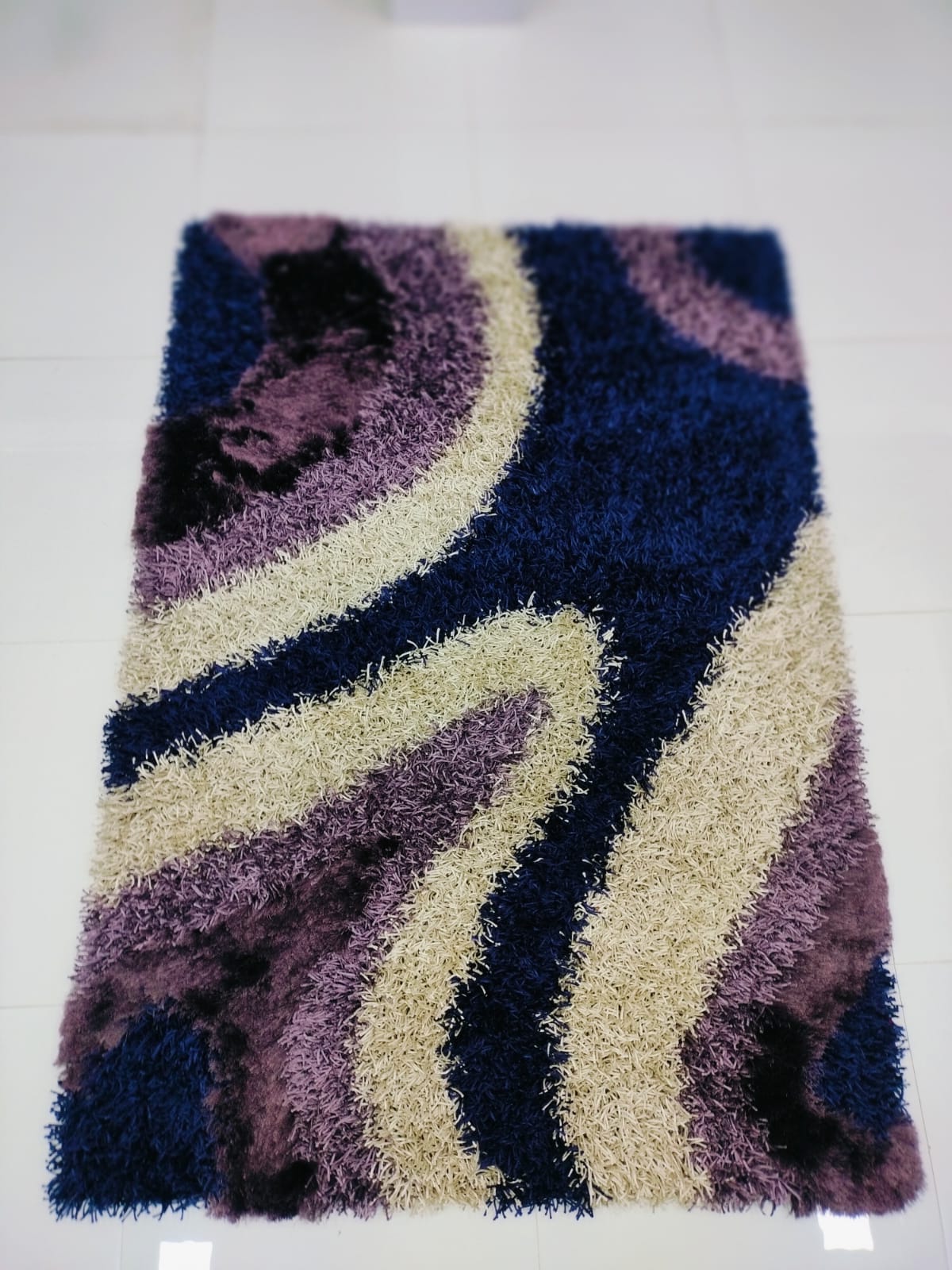 Soft Shaggy Floor Rug for Home Décor – MS 07 Modern Area Rug (4×6 FT)